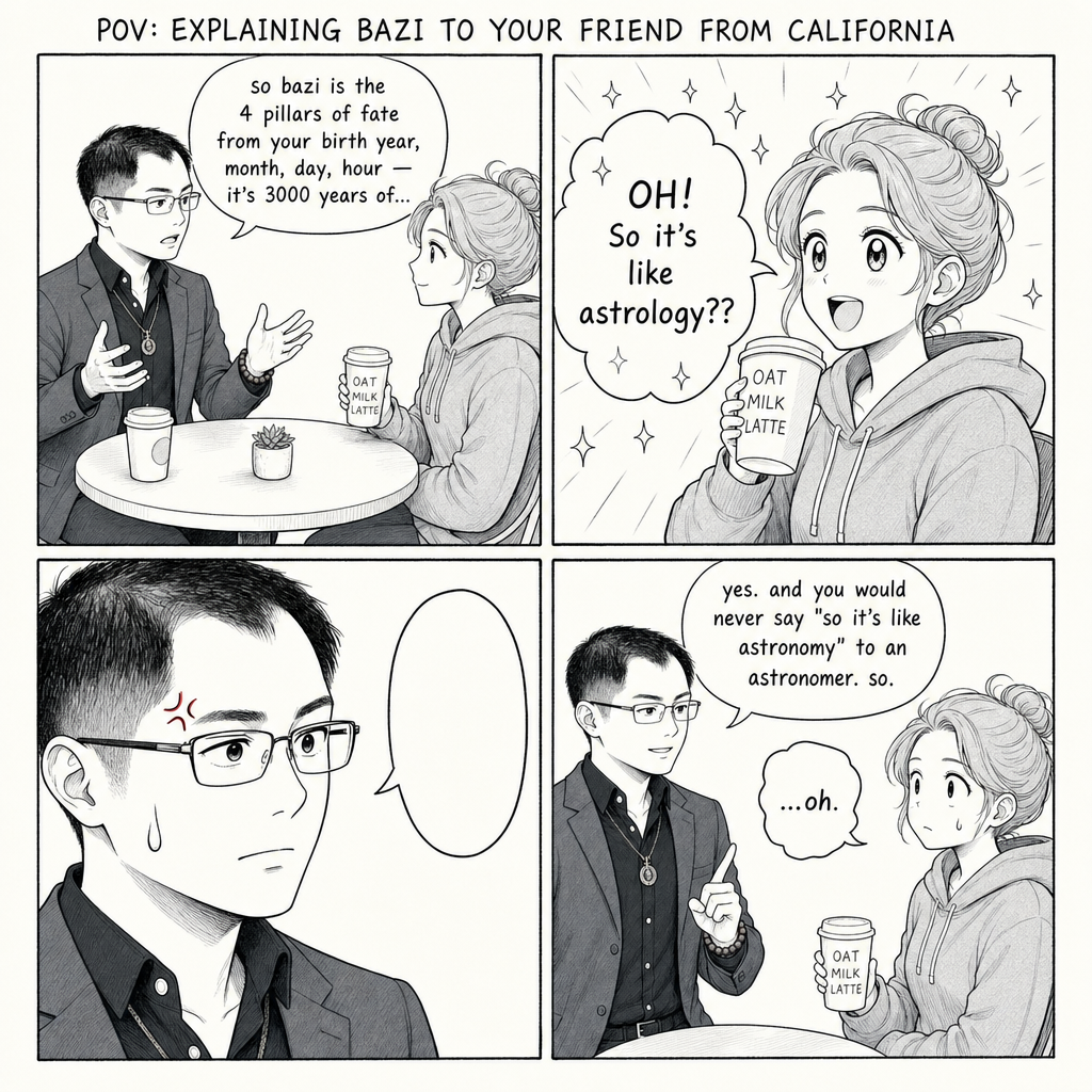 HU4 · Explaining Bazi to American Friend